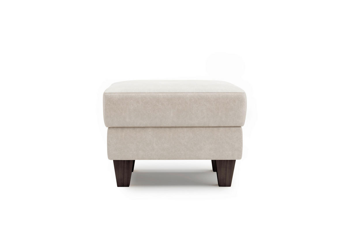 HOCKER in Textil Beige  - Wengefarben/Beige, KONVENTIONELL, Holz/Textil (58/48/58cm) - Sit & More