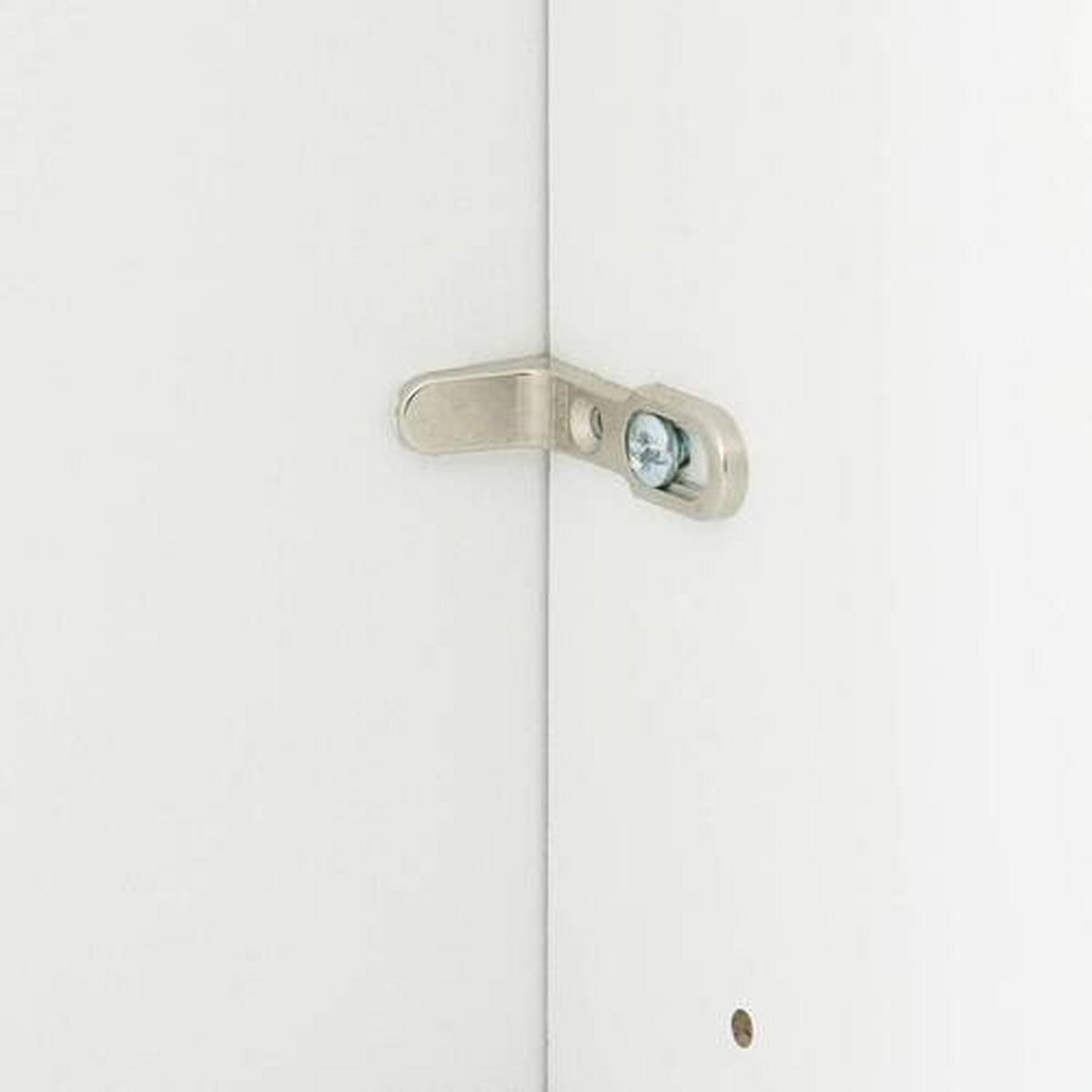 DREHTÜRENSCHRANK 250/221/60 cm 5-türig Weiß  - Silberfarben/Weiß, MODERN, Holzwerkstoff/Metall (250/221/60cm) - MID.YOU