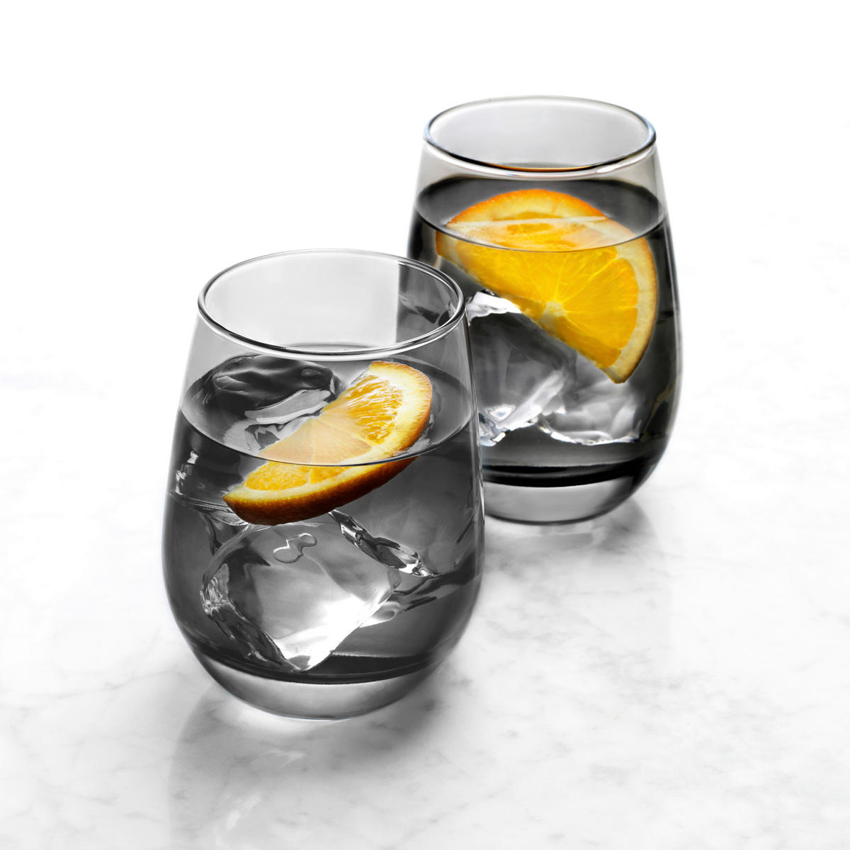 GLÄSERSET STEMLESS  12-teilig  - Hellgrau, Basics, Glas (9/11,5cm)