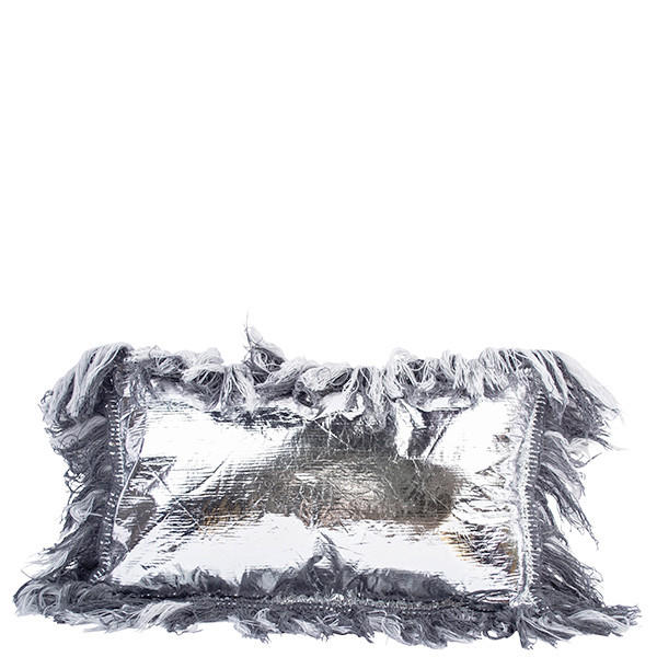 KISSENHÜLLE Soft Rescue Fringe 30/50 cm  - Silberfarben, LIFESTYLE, Textil (30/50cm) - Zoeppritz