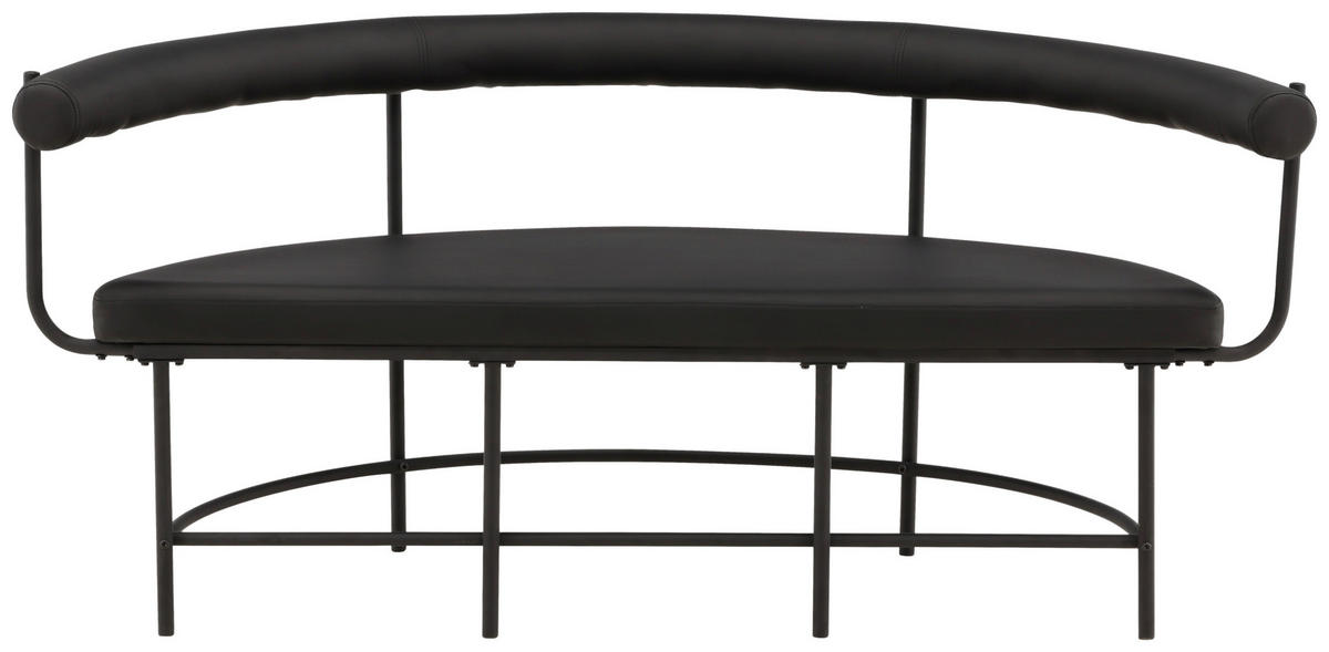 Sittbänk stål  - svart, Design, metall/plast (165/75/51cm) - Lomoco