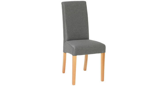STUHL Webstoff Graphitfarben - Buchefarben/Graphitfarben, KONVENTIONELL, Holz (42/95/57cm) - Carryhome