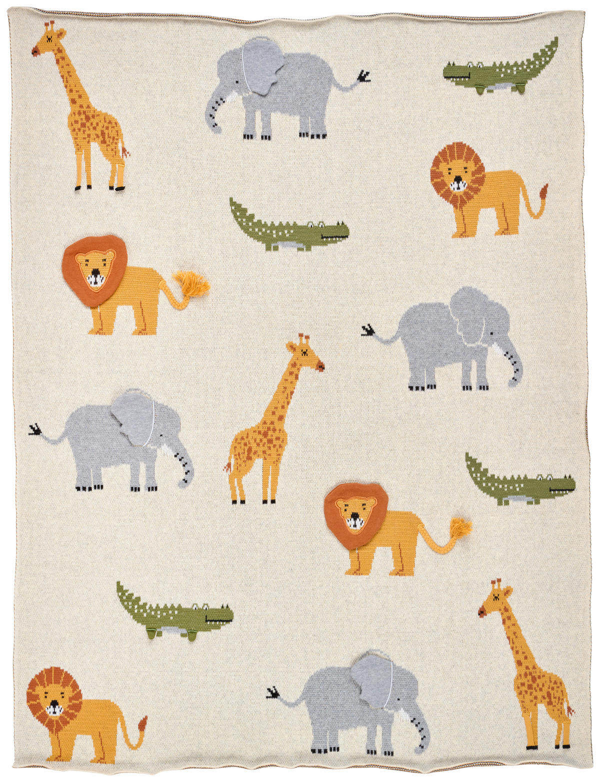 SCHMUSEDECKE Safari  80/100 cm  - Multicolor, Trend, Textil (80/100cm) - Patinio