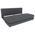 SCHLAFSOFA  in Mikrofaser Dunkelgrau  - Dunkelgrau/Schwarz, KONVENTIONELL, Kunststoff/Textil (212/93/90cm) - Carryhome