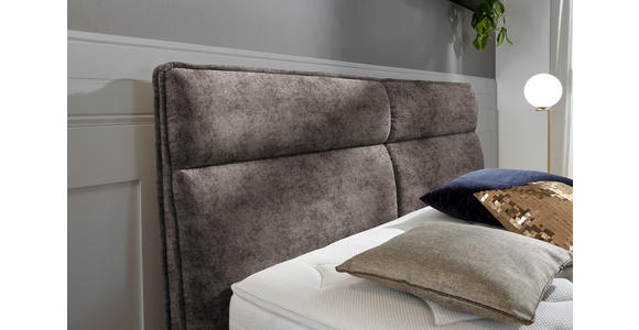 BOXSPRINGBETT 200/200 cm  in Braun  - Braun/Kupferfarben, KONVENTIONELL, Textil/Metall (200/200cm) - Ambiente