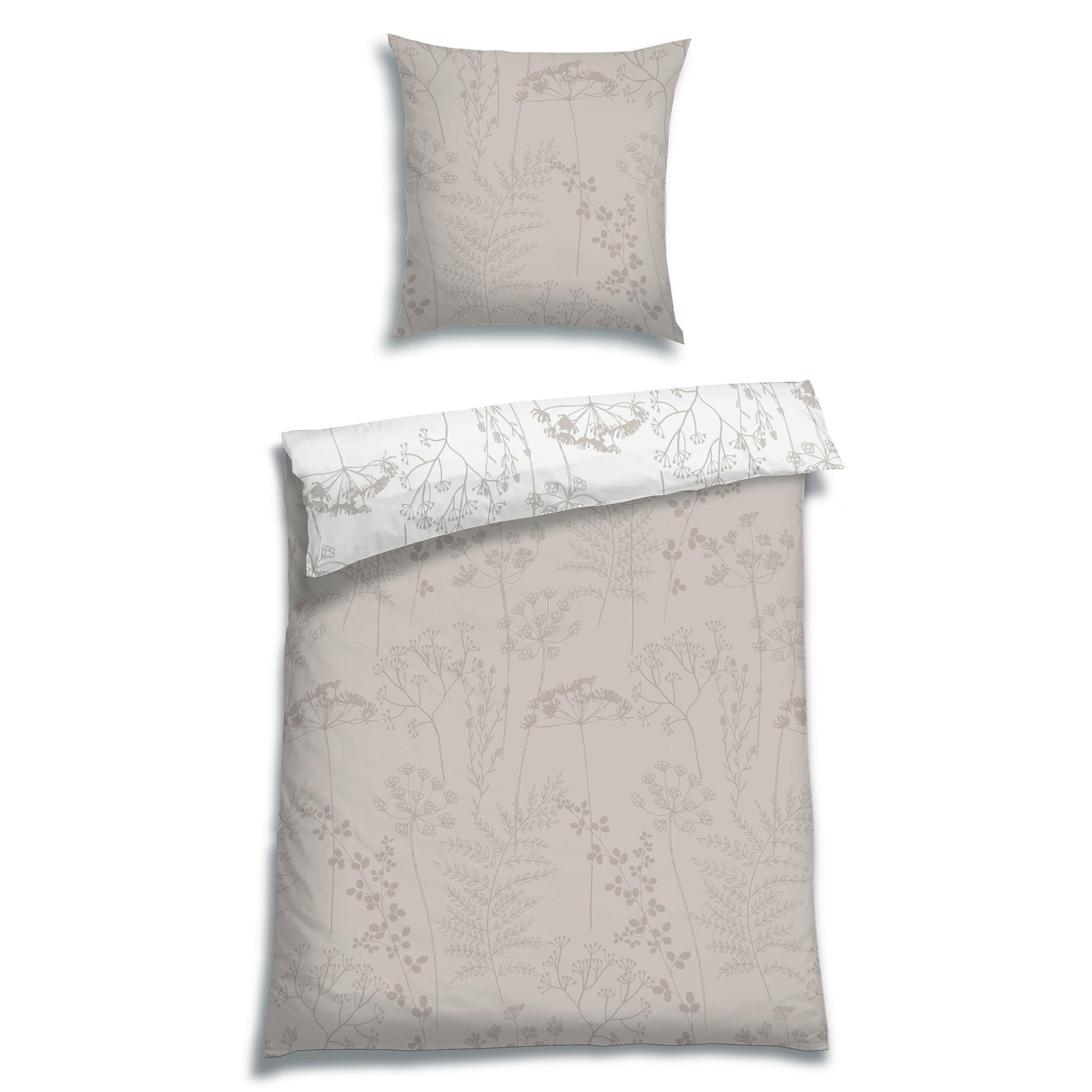 BETTWÄSCHE 2-teilig Flanell 135/200 cm  - Beige, Design, Textil (135/200cm) - Florella