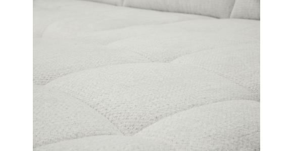 ECKSOFA Elfenbein Chenille Armlehnenkissen, Rücken echt, Sitztiefenverstellung  - Elfenbein/Schwarz, KONVENTIONELL, Textil/Metall (313/215cm) - Hom`in