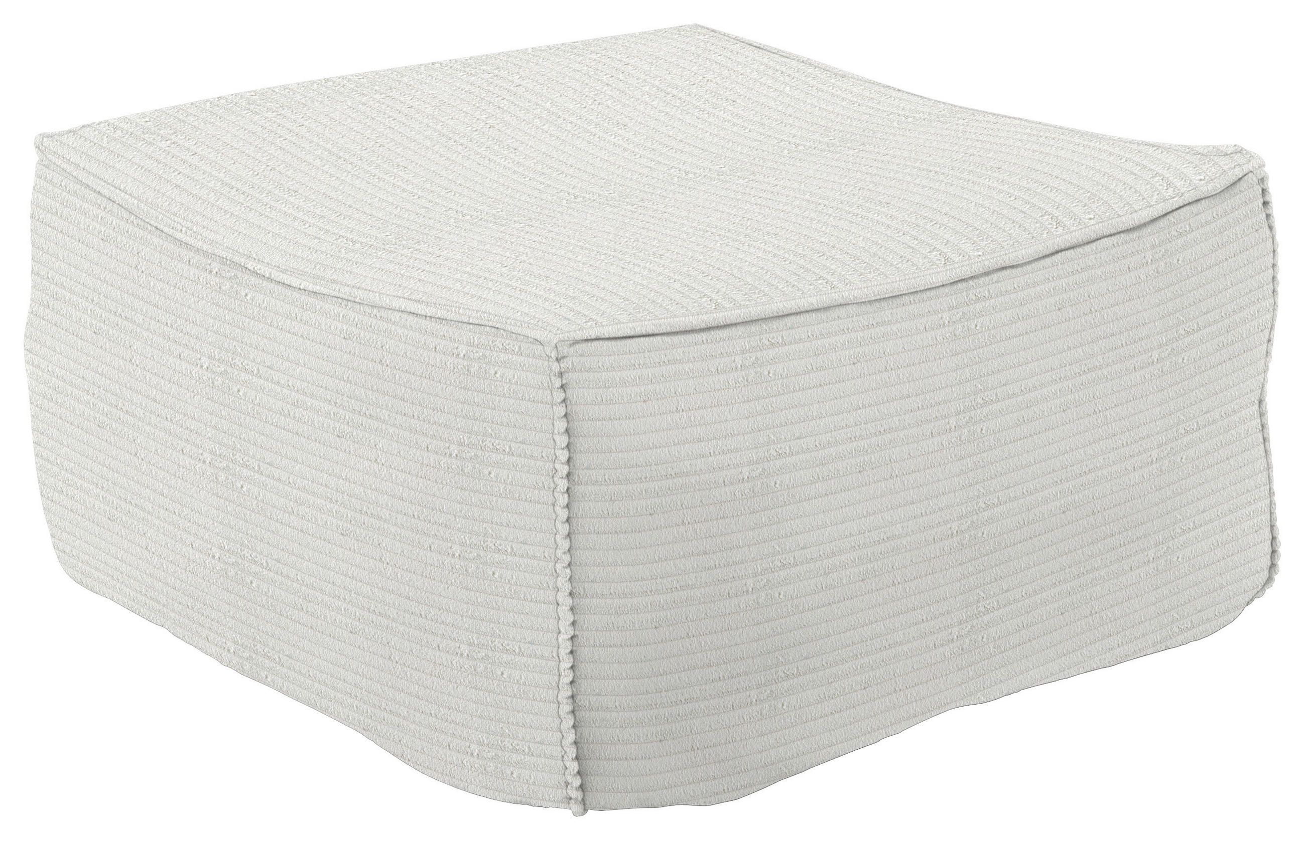 HOCKER Textil Weiss  - Weiss, Design, Textil (86/38/86cm) - Lomoco