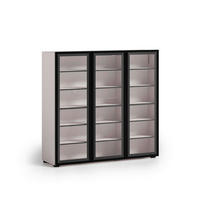 SCHUHSCHRANK Schwarz, Kaschmir  - Kaschmir/Schwarz, Design, Glas/Holzwerkstoff (120/115/34cm) - Voleo