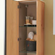 MIDISCHRANK 35/125/37 cm  - Eichefarben/Schwarz, MODERN, Glas/Holz (35/125/37cm) - Dieter Knoll