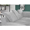 ECKSOFA in Chenille Grau  - Schwarz/Grau, KONVENTIONELL, Textil/Metall (281/200cm) - Carryhome