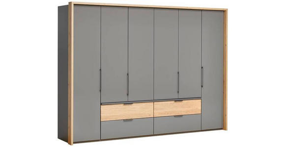 DREHTÜRENSCHRANK  in Graubraun  - Graubraun, KONVENTIONELL, Glas/Holzwerkstoff (300/216/58cm) - Dieter Knoll