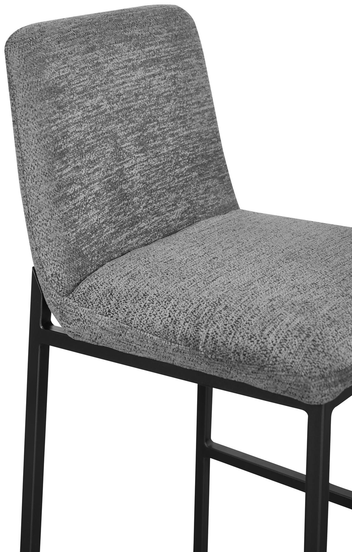 BARHOCKER in Grau, Schwarz  - Schwarz/Grau, MODERN, Textil/Metall (44,5/101/50,5cm) - Livetastic