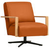 SESSEL in Echtleder Cognac  - Wildeiche/Cognac, Design, Leder/Holz (72/82/86cm) - Koinor