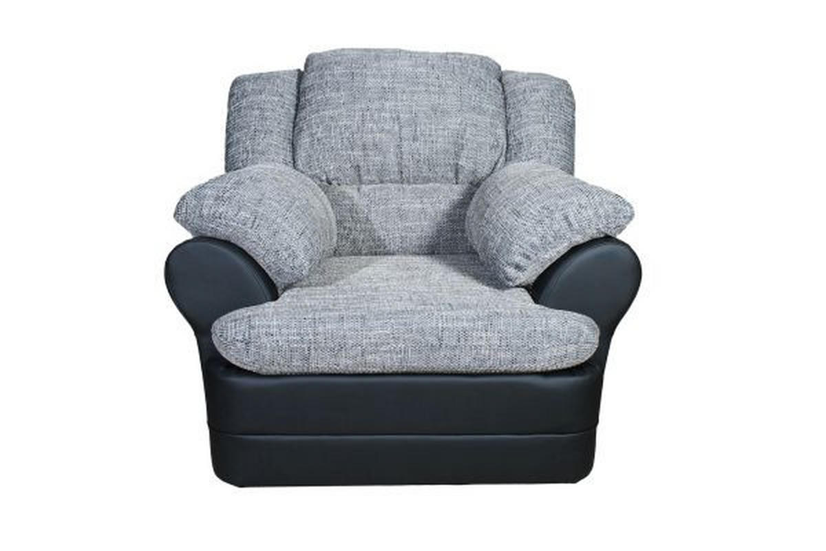 SJEDEĆA GARNITURA tekstil  siva, crna   - siva/crna, Design, drvni materijal/tekstil (210/95/90cm) - Cantus
