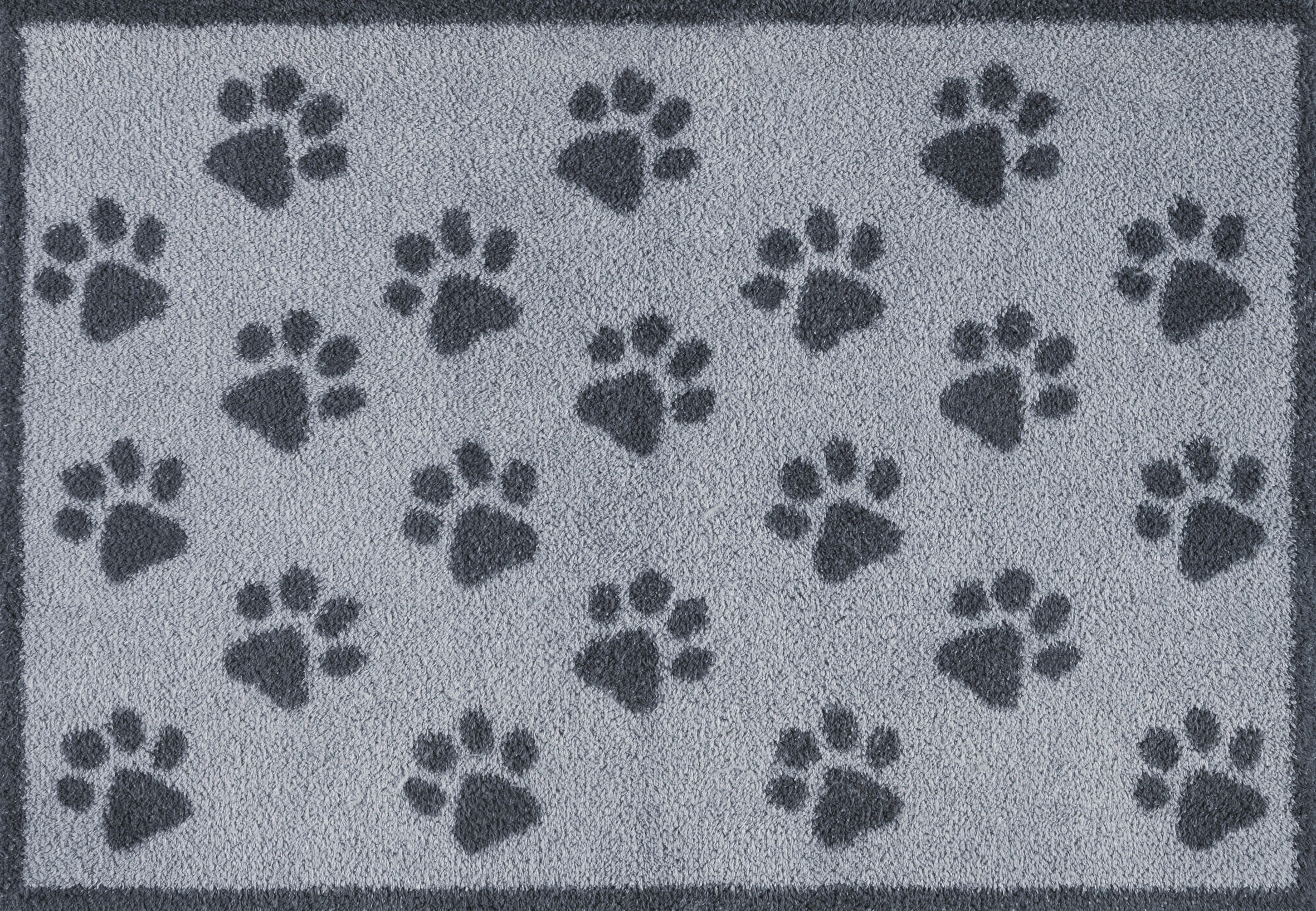 FUßMATTE 60/85 cm Paws Grey  - Grau, Design, Kunststoff/Textil (60/85cm) - wash+dry