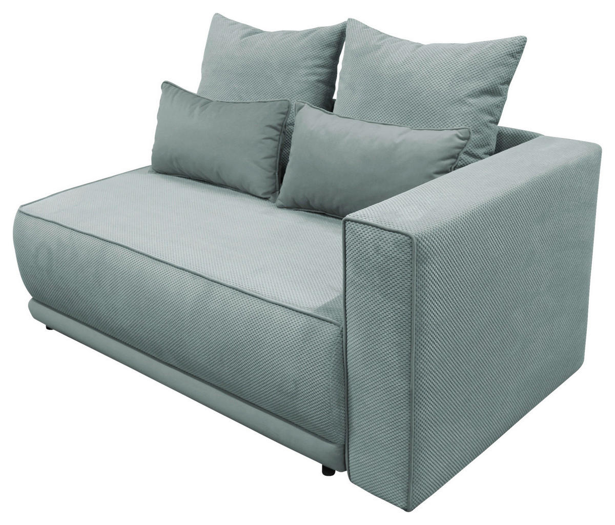 RÉCAMIERE Türkis Plüsch  - Türkis/Rosa, Design, Kunststoff/Textil (168/73/99cm) - MID.YOU