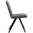 STUHL Webstoff Schwarz, Dunkelgrau Buche massiv  - Dunkelgrau/Schwarz, Basics, Holz/Textil (46/91/61cm) - Carryhome