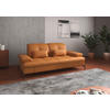 3-SITZER-SOFA Kombination Echtleder/Stoff Vliesstoff Currygelb  - Currygelb/Schwarz, KONVENTIONELL, Leder/Textil (212/90/122cm) - Sit & More