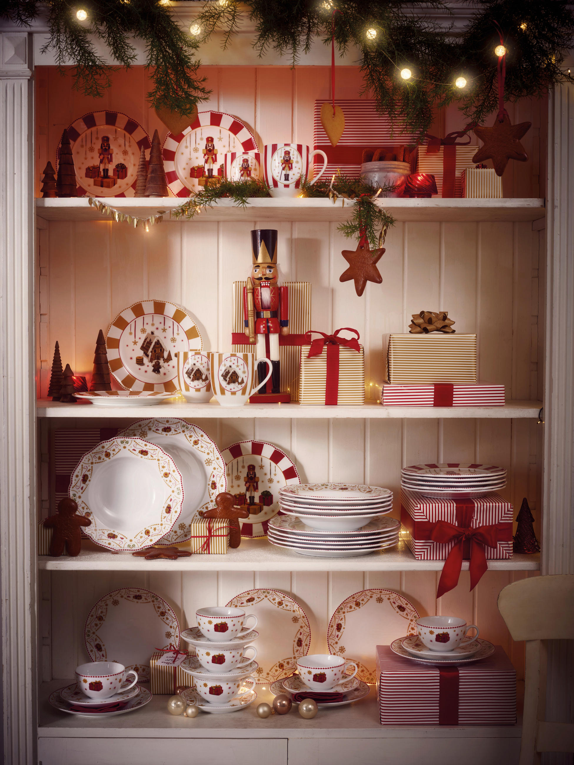 KAFFEESET Multicolor Christmas Love 18-teilig  - Multicolor, Basics, Keramik (24,2/33,9/25cm) - Hutschenreuther