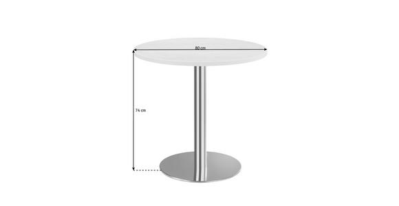 KONFERENZTISCH 80/80/74 cm  in Grau, Chromfarben  - Chromfarben/Grau, KONVENTIONELL, Holzwerkstoff/Metall (80/80/74cm) - Venda