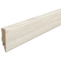 SOCKELLEISTE Eiche weiss Weiß  - Weiß, KONVENTIONELL, Holzwerkstoff (240/1.4/5.8cm) - Egger Holzwerkstoffe