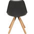 STUHL Lederlook Eiche massiv Eichefarben, Schwarz - Eichefarben/Schwarz, Design, Holz/Kunststoff (48/82/56cm) - Carryhome