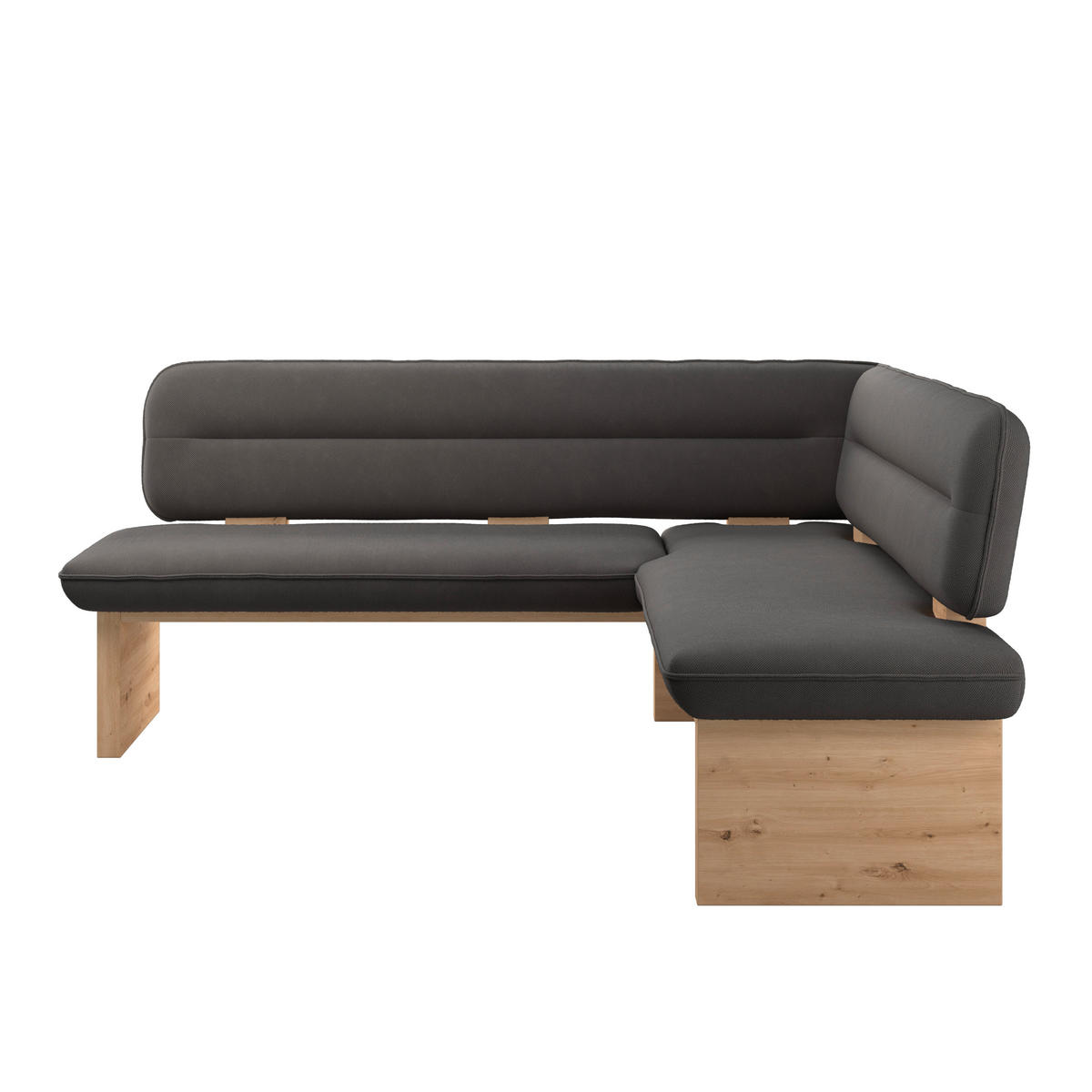ECKBANK 232/170 cm Webstoff Anthrazit Eiche Sperrholz   - Eichefarben/Anthrazit, KONVENTIONELL, Holz/Textil (232/170cm) - Livetastic