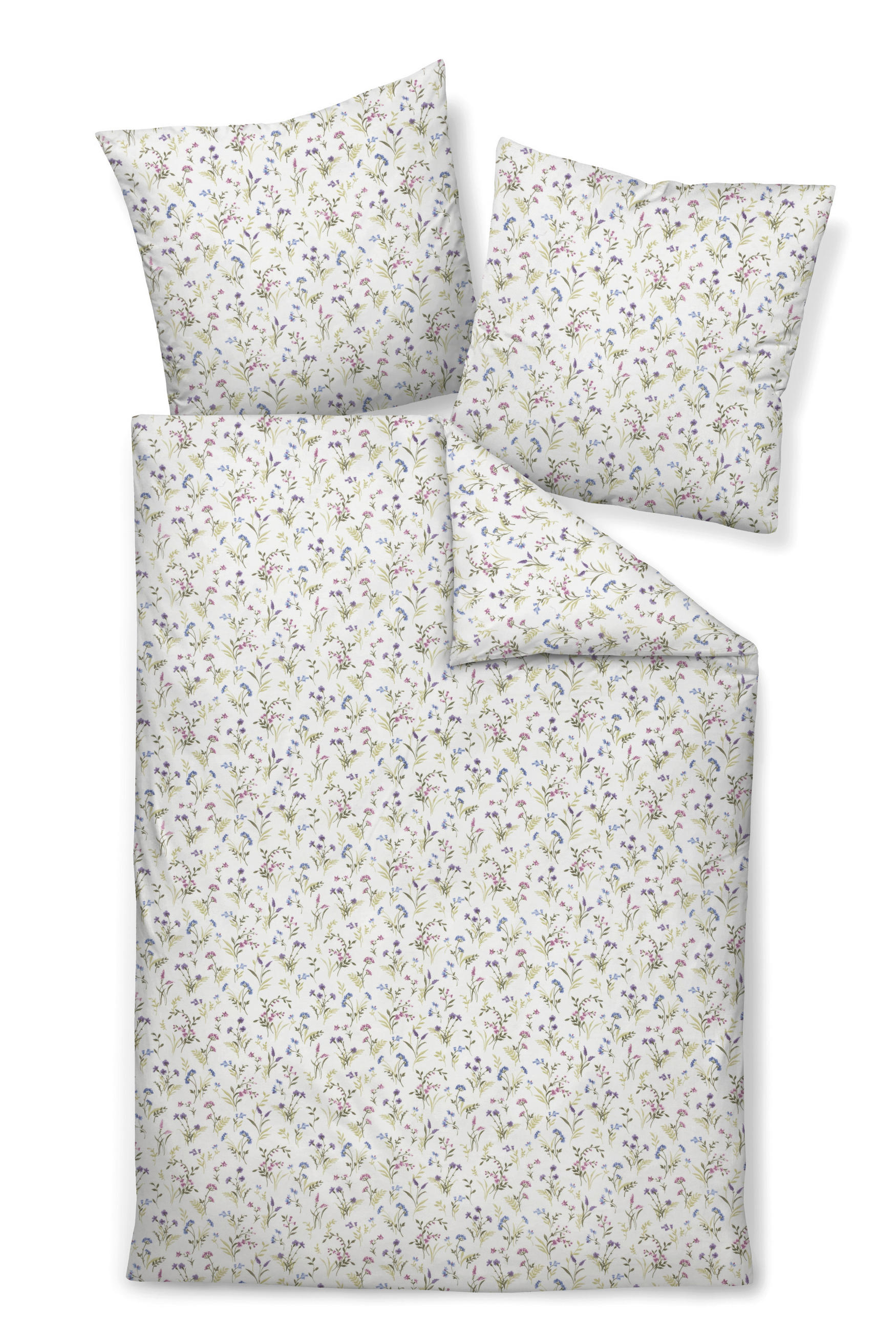 POSTELJNINA 135/200 cm bombažni flanel barve gozdnih sadežev  - barve gozdnih sadežev, Konvencionalno, tekstil (135/200cm) - Janine