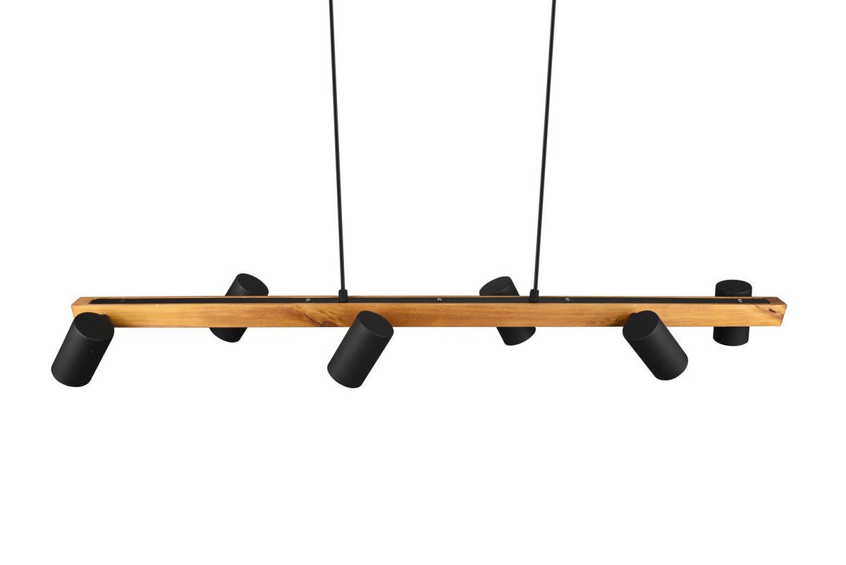 HÄNGELEUCHTE 115/20/150 cm    - Schwarz, Basics, Holz/Metall (115/20/150cm) - Trio Leuchten