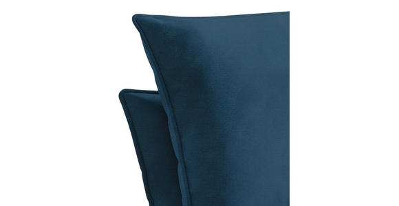 SESSEL in Velours Blau  - Blau/Schwarz, Design, Textil/Metall (72/84/90cm) - Hom`in