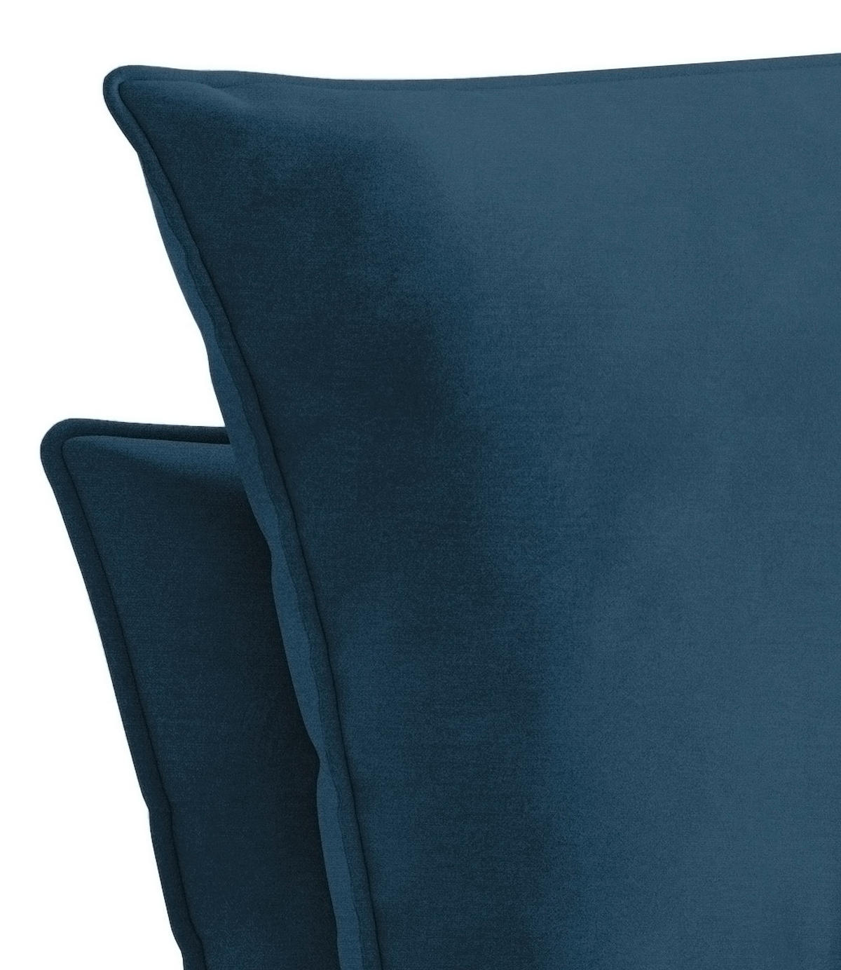SESSEL in Velours Blau  - Blau/Schwarz, Design, Textil/Metall (72/84/90cm) - Livetastic