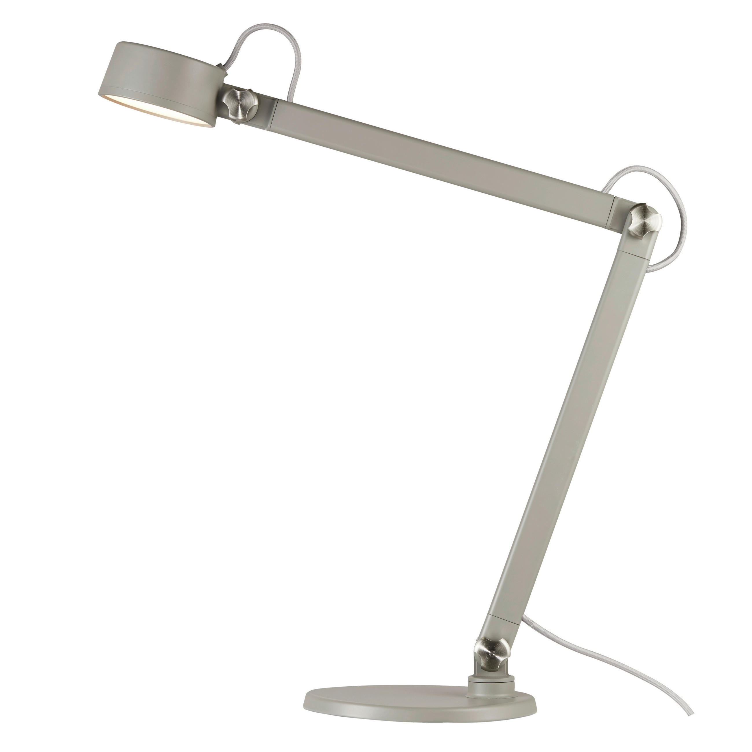 SCHREIBTISCHLEUCHTE NOBU 49,5/10,5/46,5 cm   - Schwarz/Grau, Design, Metall (49,5/10,5/46,5cm) - Nordlux