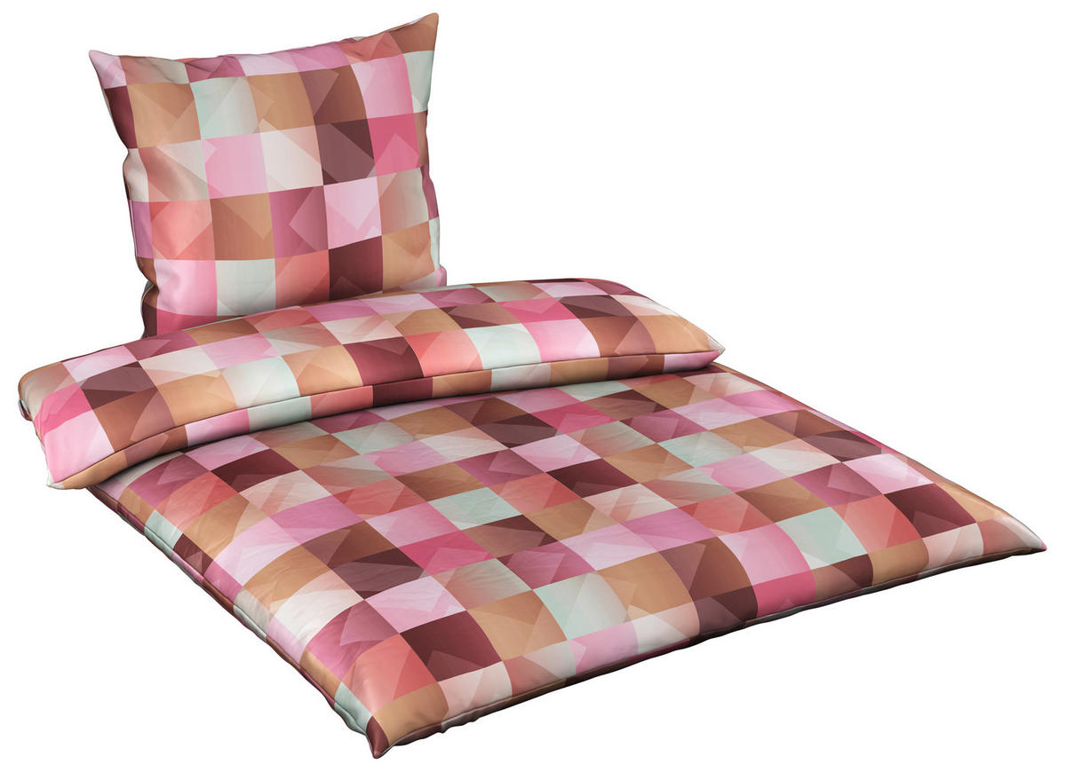 BETTWÄSCHE Javerdat Satin 135/200 cm  - Rosa, KONVENTIONELL, Textil (135/200cm) - Novel