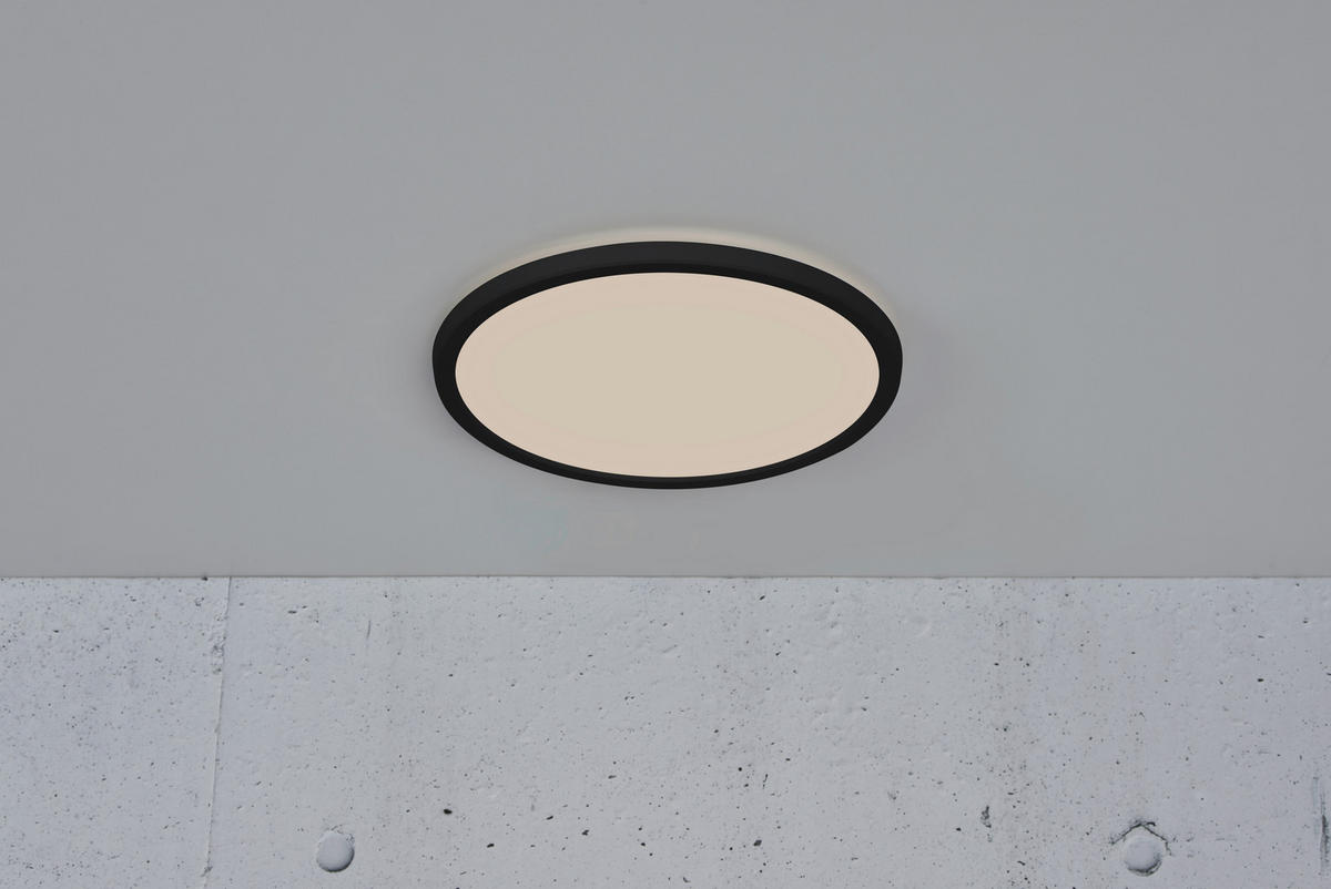 DECKENLEUCHTE 24,4/2,3 cm   - Schwarz, KONVENTIONELL, Kunststoff (24,4/2,3cm) - Nordlux