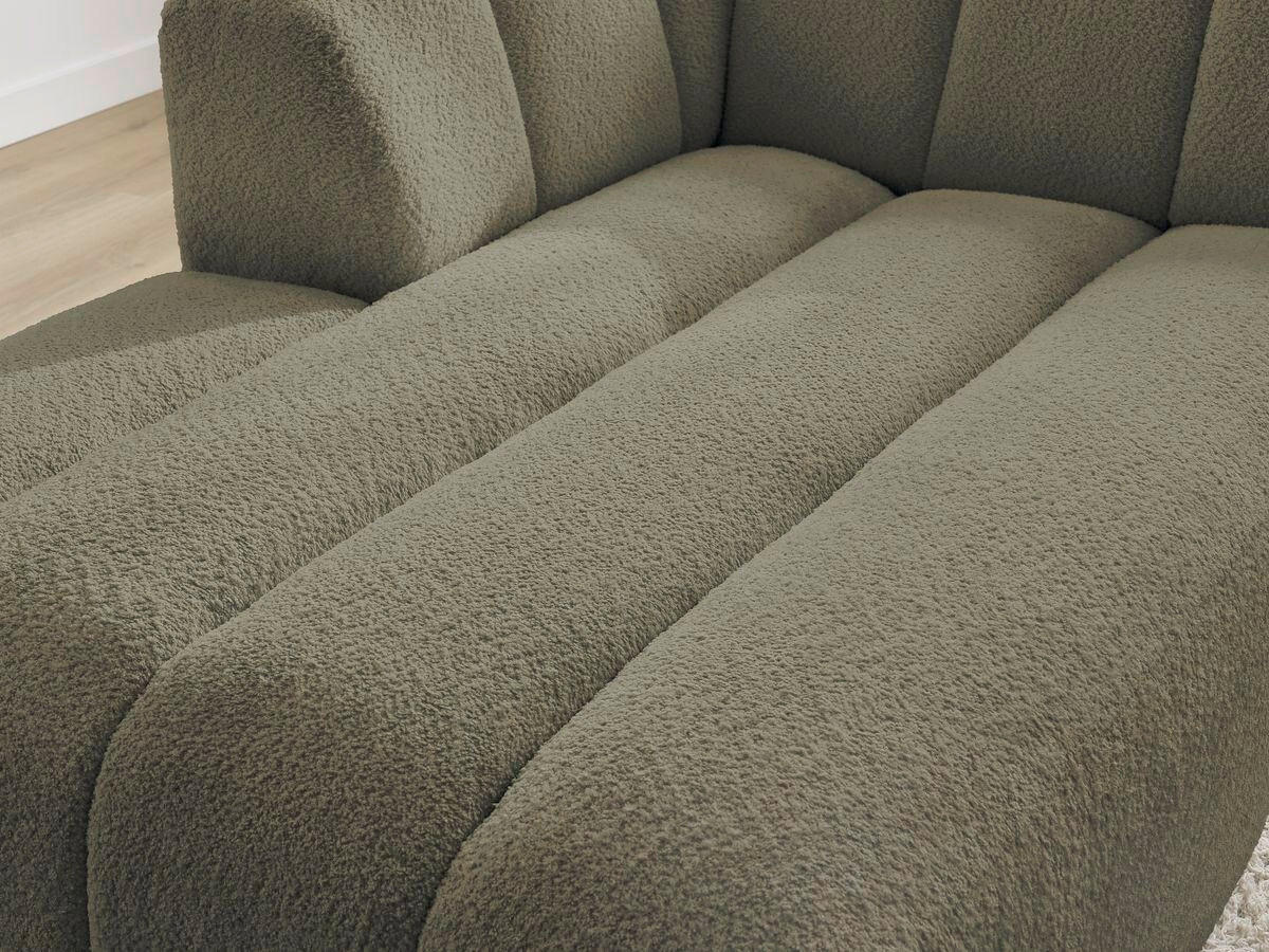 SOFAELEMENT ANNECY Bouclé Grün  - Schwarz/Grün, MODERN, Kunststoff/Textil (120/72/170cm)