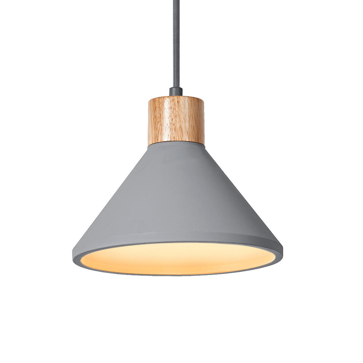 PENDELLEUCHTE 22/122,5 cm   - Dunkelgrau/Naturfarben, Natur, Holz/Stein (22/122,5cm) - Ledvance