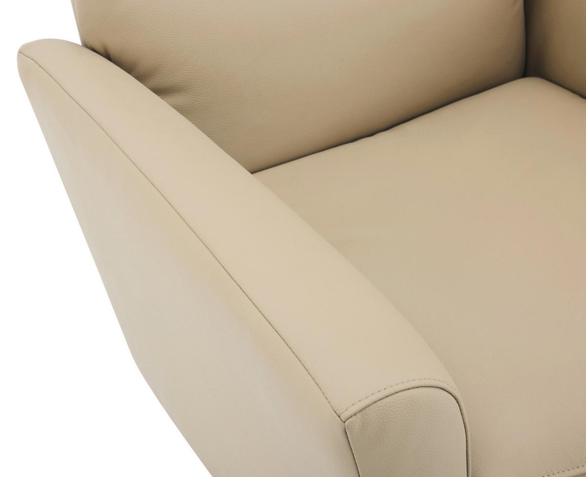RELAXAČNÍ KŘESLO, textil, kůže, šedohnědá - černá/šedohnědá, Design, kov/textil (76/112/80cm) - Livetastic