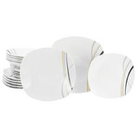 SERVIS Square City Line 18 delar  - vit/grå, Trend, keramik - Creatable