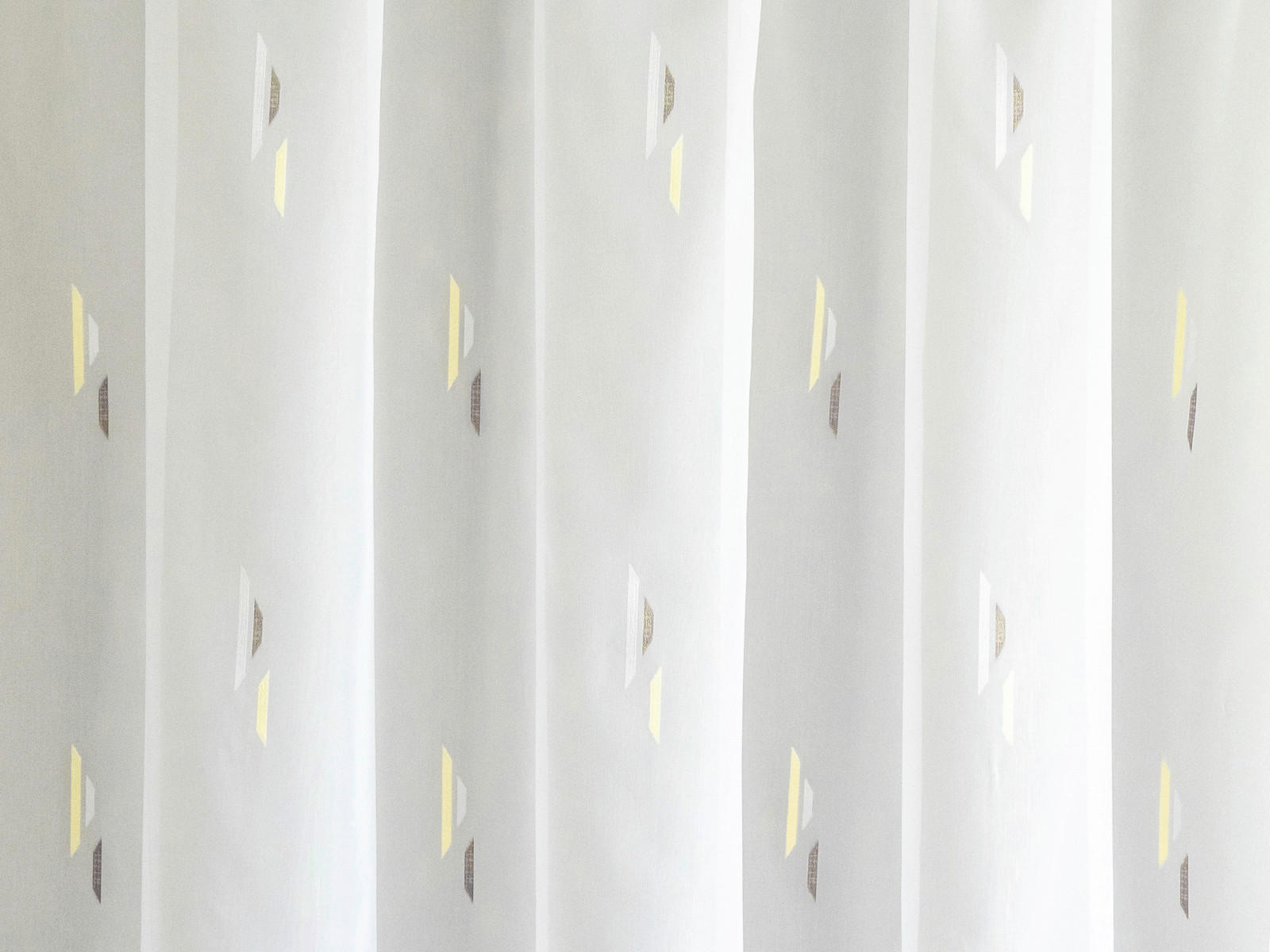TKANINA ZA ZAVJESE žuta, bijela   - bijela/žuta, Basics, tekstil (290cm)