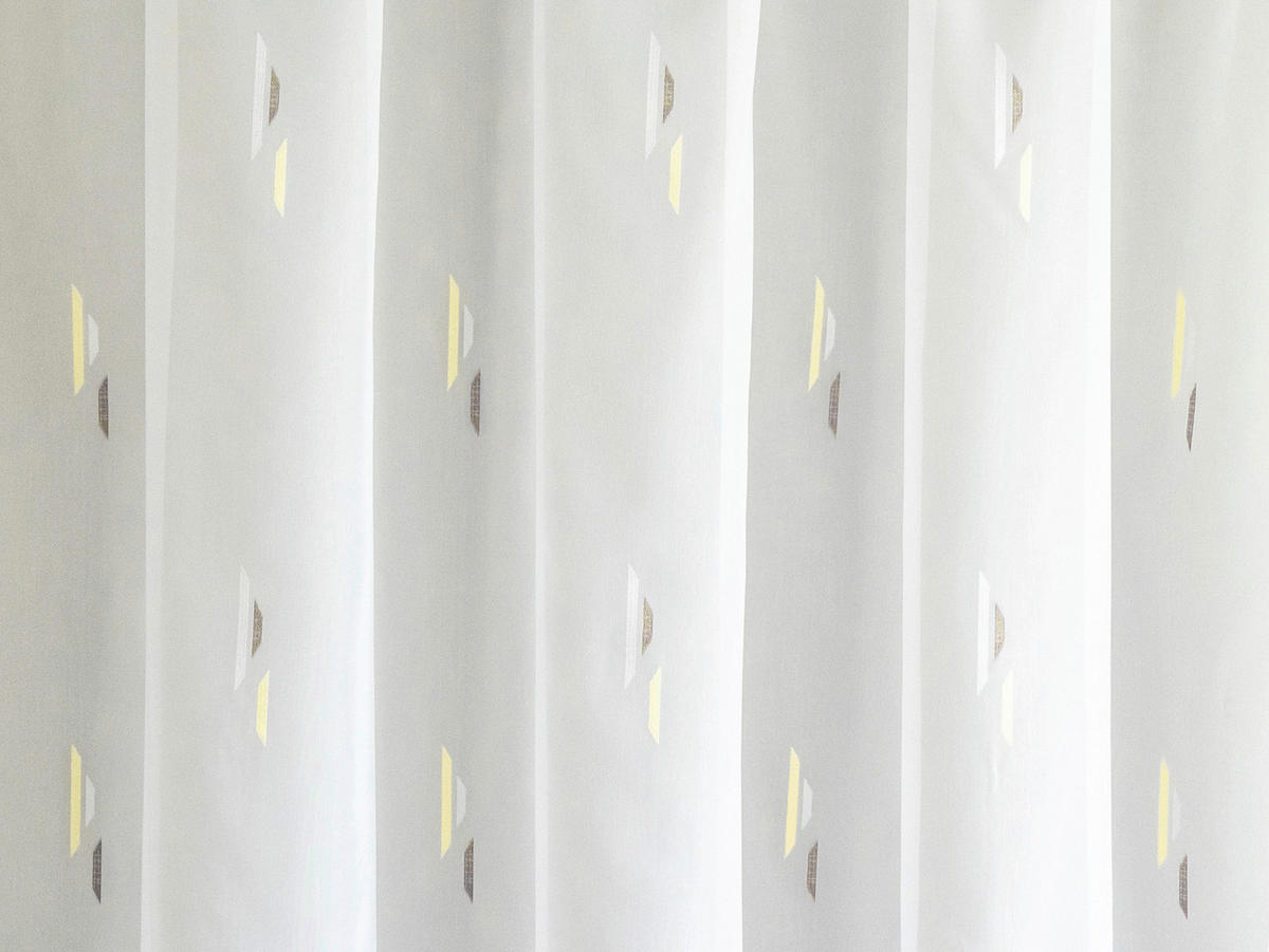 TKANINA ZA ZAVJESE žuta, bijela   - bijela/žuta, Basics, tekstil (290cm)
