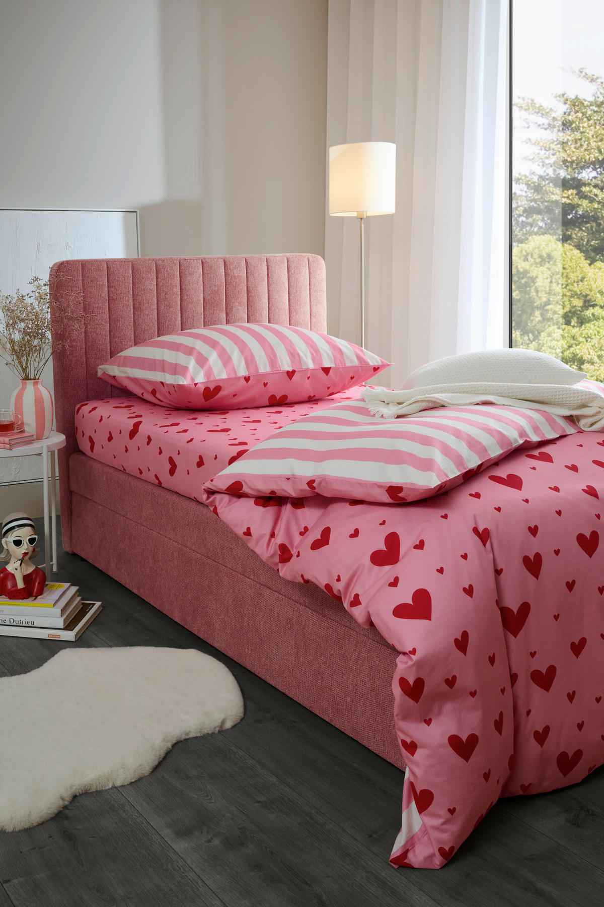 WENDEBETTWÄSCHE 3-teilig Renforcé 140/200 cm  - Rosa, Trend, Textil (140/200cm) - Esposa