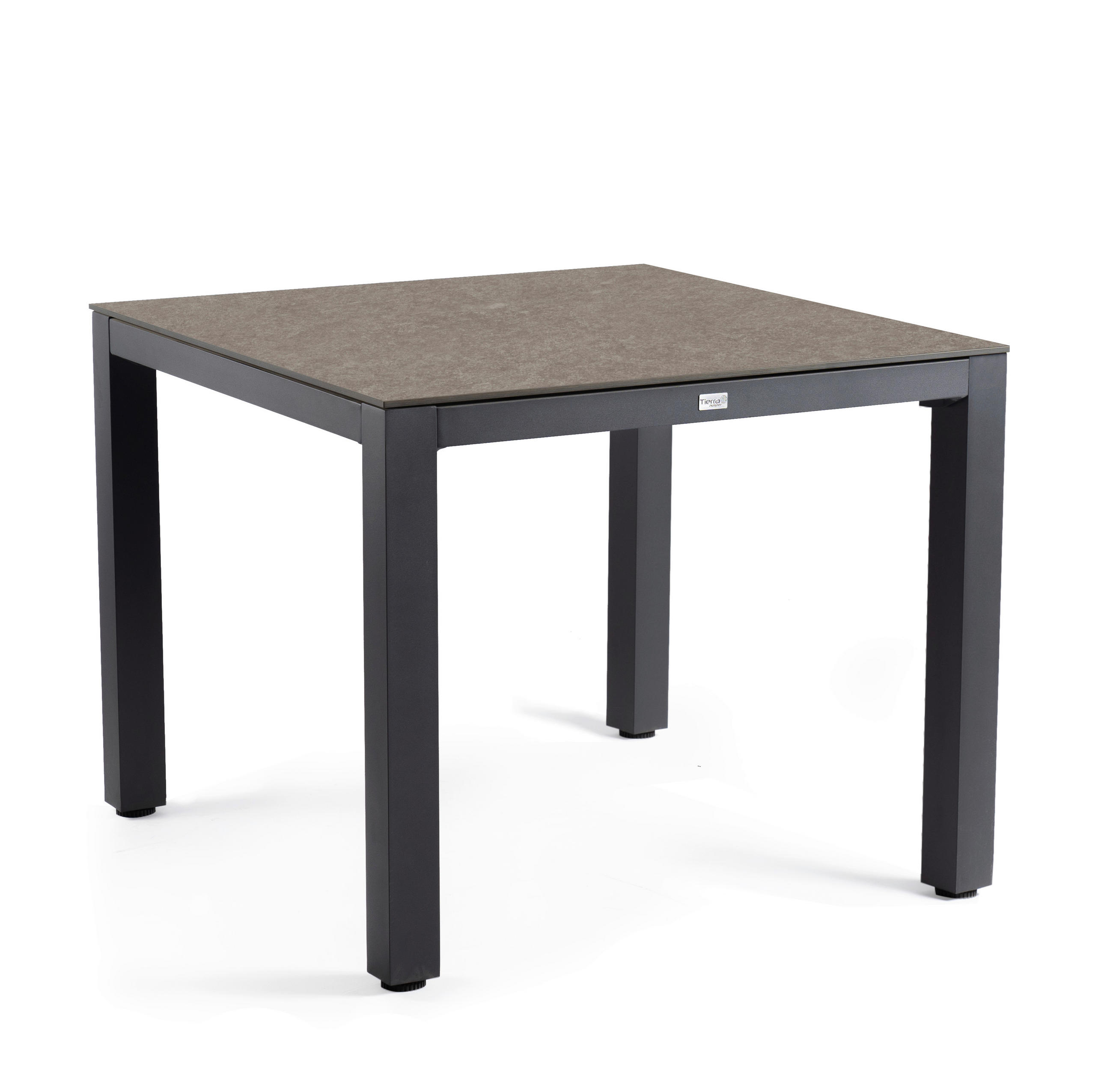LOUNGETISCH  - Anthrazit/Grau, Basics, Kunststoff/Metall (100/100/77,3cm) - Tierra Outdoor
