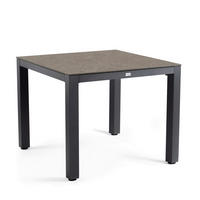 LOUNGETISCH  - Anthrazit/Grau, Basics, Kunststoff/Metall (100/100/77,3cm) - Tierra Outdoor