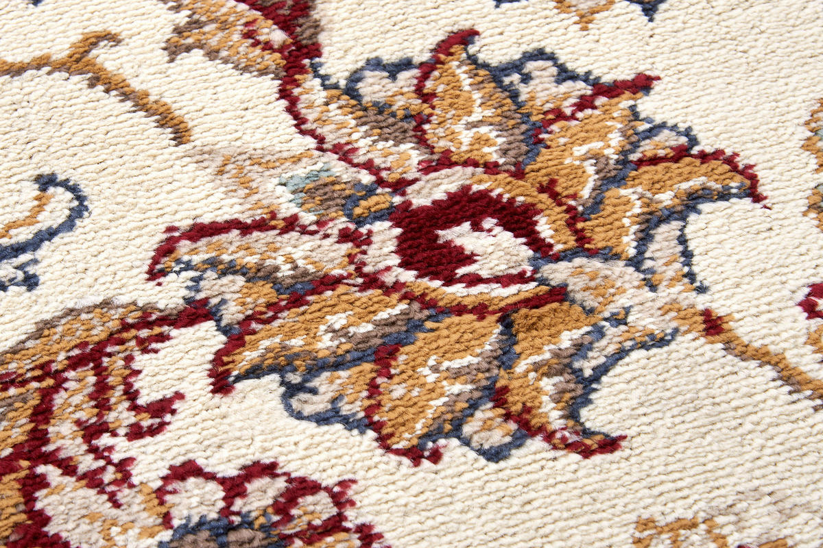 FLACHWEBETEPPICH 120/170 cm Luxor Creme, Rot  - Rot/Creme, Design, Kunststoff/Textil (120/170cm)