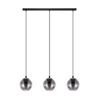 HÄNGELEUCHTE 26,5/19,5/72,5 cm  - Schwarz, Design, Glas/Metall (26,5/19,5/72,5cm) - Eglo