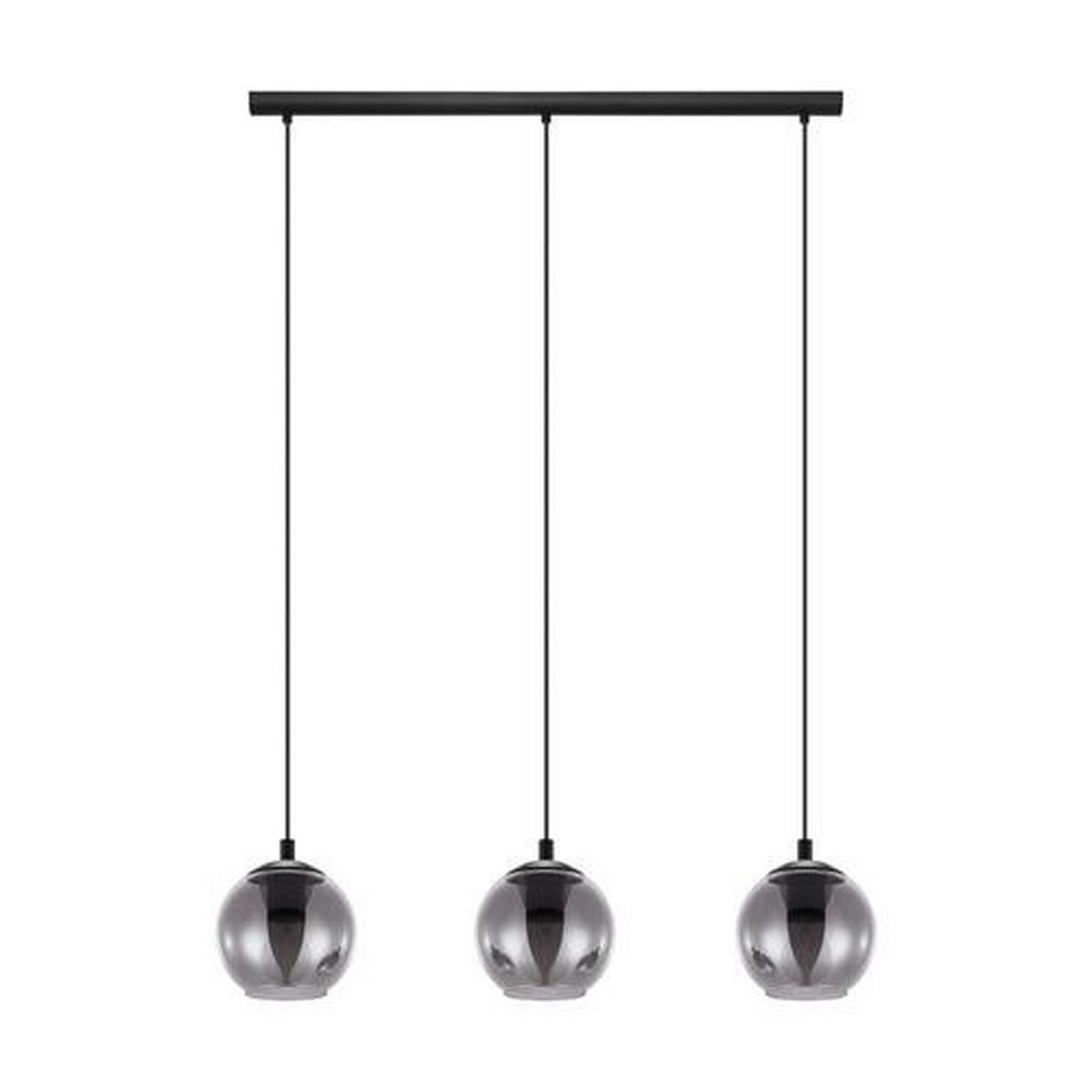 HÄNGELEUCHTE 26,5/19,5/72,5 cm  - Schwarz, Design, Glas/Metall (26,5/19,5/72,5cm) - Eglo