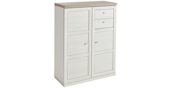 HIGHBOARD  in 100,8/131,6/43 cm  - Weiß/Grau, MODERN, Holzwerkstoff (100,8/131,6/43cm) - Hom`in