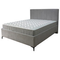 POSTELJA Z VZMETNICO   x  , leseni material  - črna, Moderno, leseni material (180/200cm) - Hespo