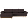 ECKSOFA in Webstoff Dunkelbraun  175/282 cm  - Eichefarben/Dunkelbraun, Design, Holz/Textil (175/282cm) - Carryhome
